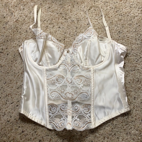Dior Other - Vintage Christian Dior Intimates Cream Lace Bustier- 36C